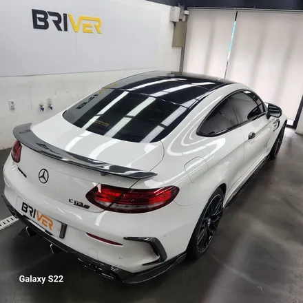 벤츠 C63 AMG 실버 색상으로 전체랩핑 했어요 / 서울 양천