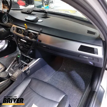 BMW E90 실내랩핑 티타늄브러쉬로 우드트림 변신![브리버] / 서울 양천