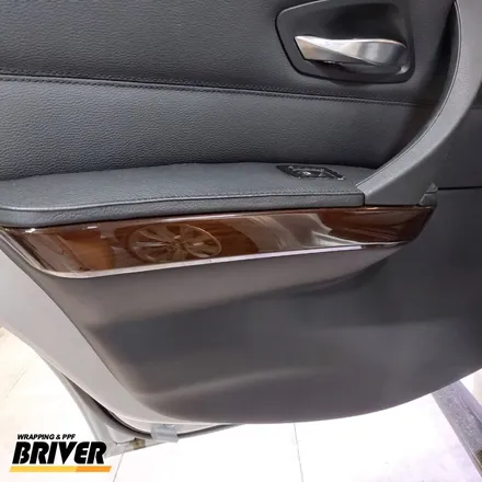 BMW E90 실내랩핑 티타늄브러쉬로 우드트림 변신![브리버] / 서울 양천