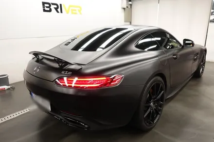 사틴블랙 전체랩핑이 많은 요즘 벤츠 AMG GTS시공했어요 / 서울 양천구