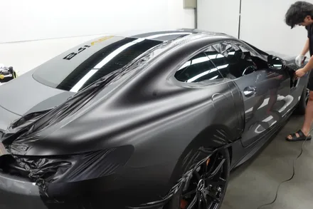 사틴블랙 전체랩핑이 많은 요즘 벤츠 AMG GTS시공했어요 / 서울 양천구
