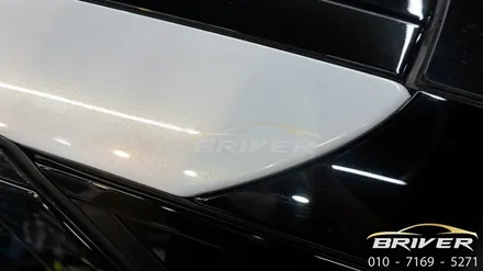 재규어xj 전체랩핑은 화이트 골드 색상으로 깔끔하게 완성 / 서울 양천