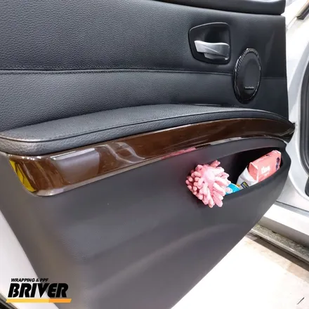 BMW E90 실내랩핑 티타늄브러쉬로 우드트림 변신![브리버] / 서울 양천
