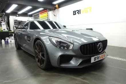 사틴블랙 전체랩핑이 많은 요즘 벤츠 AMG GTS시공했어요 / 서울 양천구