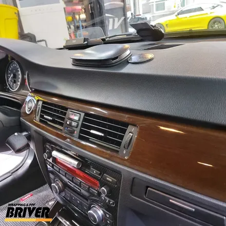 BMW E90 실내랩핑 티타늄브러쉬로 우드트림 변신![브리버] / 서울 양천