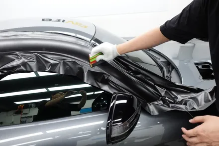 사틴블랙 전체랩핑이 많은 요즘 벤츠 AMG GTS시공했어요 / 서울 양천구