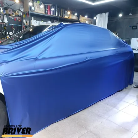 BMW320D전체랩핑 매트메탈릭블루 필름으로 무광랩핑하기 / 서울 양천