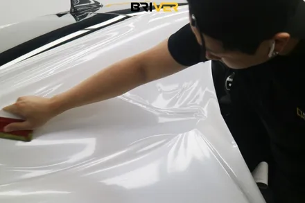 제네시스G80 빛나는 다이아몬드 화이트로 전체랩핑 했어요 / 서울 양천구