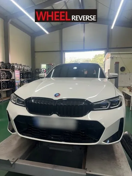 BMW 320i 다이아컷팅 휠복원 / BMW X4 블랙유광 분체도장 휠도색 파주 일산 휠리버스 시공 후기 / 파주시 오도동