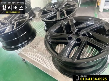 <휠리버스>파주 일산 휠복원 휠도색 / 제네시스 G80 19인치 휠 블랙 분체도장 휠도색 휠복원 캘리퍼도색 시공 후기 / 파주시 오도동