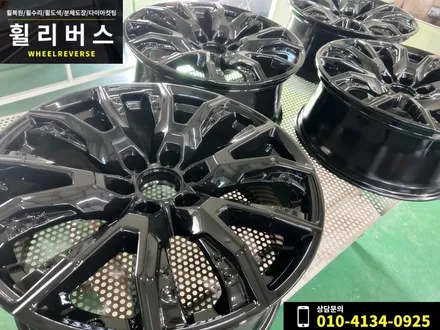 <휠리버스> 일산 파주휠복원 휠도색 / GMC 시에라 드날리 22인치 휠 블랙 분체도장 휠도색 휠복원 시공 후기 / 파주시 오도동