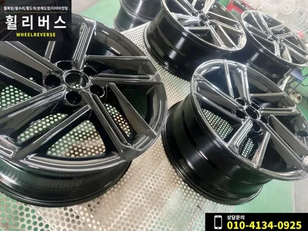 <휠리버스>파주 일산 휠복원 휠도색 / 제네시스 G80 19인치 휠 블랙 분체도장 휠도색 휠복원 캘리퍼도색 시공 후기 / 파주시 오도동
