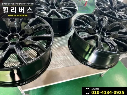 <휠리버스> 일산 파주휠복원 휠도색 / GMC 시에라 드날리 22인치 휠 블랙 분체도장 휠도색 휠복원 시공 후기 / 파주시 오도동
