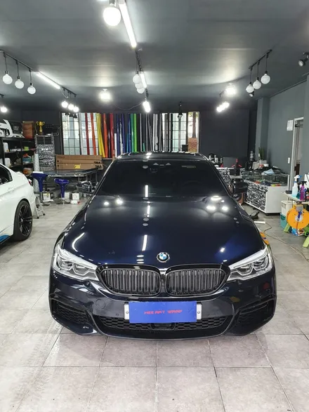 순천랩핑,순천부분랩핑,순천윈도우몰딩랩핑,bmw5윈도우몰딩크롬죽이기시공 / 전남 순천