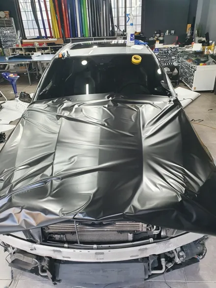 광양랩핑/순천랩핑/여수랩핑/벤츠c63amg/사틴블랙/전체랩핑시공완료 / 전남 순천