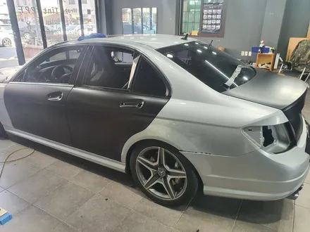 광양랩핑/순천랩핑/여수랩핑/벤츠c63amg/사틴블랙/전체랩핑시공완료 / 전남 순천