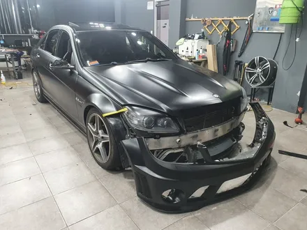 광양랩핑/순천랩핑/여수랩핑/벤츠c63amg/사틴블랙/전체랩핑시공완료 / 전남 순천