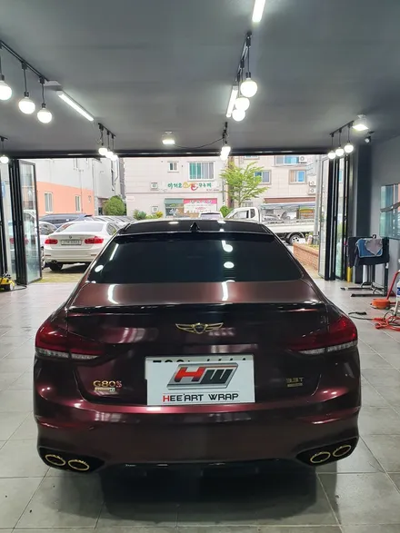 순천전체랩핑/카스킨/카랩핑/호남랩핑/전남랩핑/g80스포츠전체랩핑완성! / 전남 순천