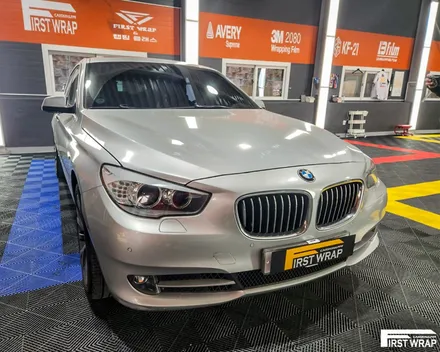 BMW 5GT 전체 차량 랩핑, 진리의 사틴 블랙 시공 / 안산, 시흥, 부천