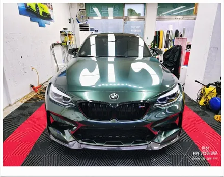 안산랩핑 - BMW M2 미드나잇그린 랩핑시공편 / 안산 단원 초지동
