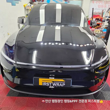 안산랩핑 추천, 테슬라 쥬니퍼 전체 오토벨벳 블랙 하이그로시 랩핑으로 프리미엄 완성! / 안산 단원 초지동