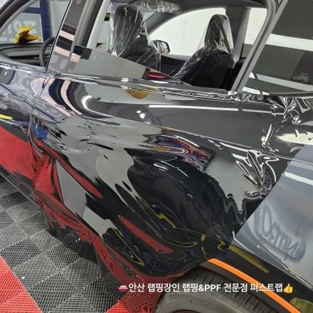 안산랩핑 추천, 테슬라 쥬니퍼 전체 오토벨벳 블랙 하이그로시 랩핑으로 프리미엄 완성! / 안산 단원 초지동