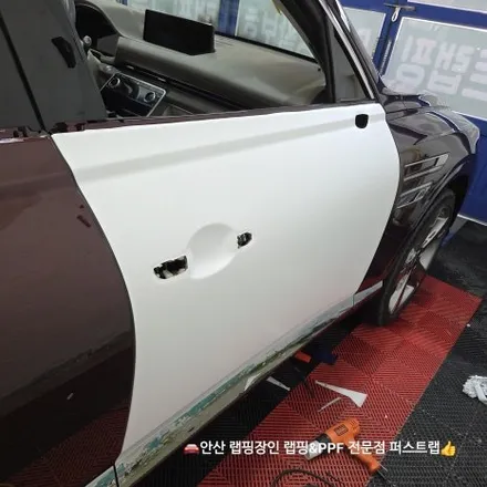 안산랩핑 전문 퍼스트랩, GV80 사틴화이트 완벽 변신! / 안산 단원 초지동