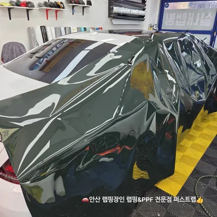 안산 퍼스트랩 마이바흐 투톤 그린컬러 랩핑 – 럭셔리카 품격을 더하다 / 안산 단원 초지동