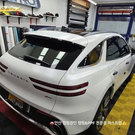 제네시스 GV70 루프스킨부터 사이드미러 카본랩핑까지 블랙 포인트 완성 / 안산 단원 초지동