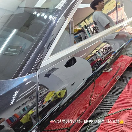 [안산랩핑] 제네시스 G90 듀오톤 랩핑 시공 – 오토벨벳 블랙과 하이그로시 화이트 유광의 고급 조화 / 안산 단원 초지동