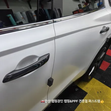 제네시스 GV70 루프스킨부터 사이드미러 카본랩핑까지 블랙 포인트 완성 / 안산 단원 초지동