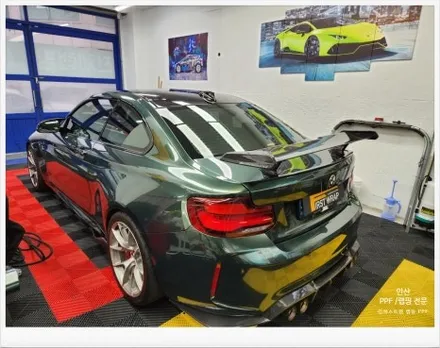안산랩핑 - BMW M2 미드나잇그린 랩핑시공편 / 안산 단원 초지동
