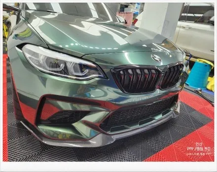 안산랩핑 - BMW M2 미드나잇그린 랩핑시공편 / 안산 단원 초지동
