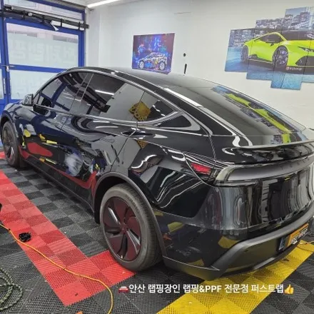 안산랩핑 추천, 테슬라 쥬니퍼 전체 오토벨벳 블랙 하이그로시 랩핑으로 프리미엄 완성! / 안산 단원 초지동