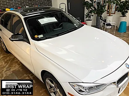 BMW 320D 전체랩핑 유광화이트 랩핑보험처리 (시흥랩핑 광명랩핑 안산랩핑 송도랩핑 안양랩핑 목감랩핑 퍼스트랩) / 안산 단원 초지동