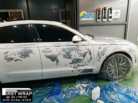 아우디a6 차량전체랩핑제거 뿌리는랩핑전체제거 (목감랩핑 광명랩핑 시흥랩핑 송도랩핑 배곧랩핑 안양랩핑) 퍼스트랩 / 안산 단원 초지동