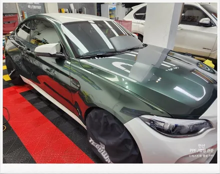 안산랩핑 - BMW M2 미드나잇그린 랩핑시공편 / 안산 단원 초지동
