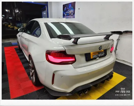 안산랩핑 - BMW M2 미드나잇그린 랩핑시공편 / 안산 단원 초지동