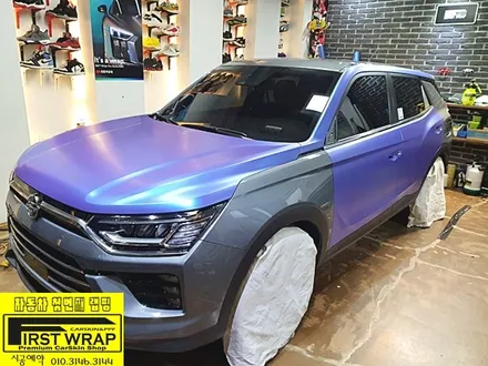 쌍용자동차 뷰티풀코란도 전체랩핑 3M2080 사틴풀립 글래이셜 프로스트카멜레온랩핑 3M2080 블랙유광루프스킨 시흥랩핑 목감랩핑 광명랩핑 안양랩핑 안산랩핑 배곧랩핑 송도랩핑 / 안산 단원 초지동