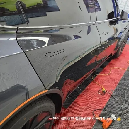 안산랩핑 추천, 테슬라 쥬니퍼 전체 오토벨벳 블랙 하이그로시 랩핑으로 프리미엄 완성! / 안산 단원 초지동