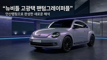 안산랩핑 뉴비틀 팬텀그레이퍼플 고광택 전체랩핑 완성 사례 / 안산 단원 초지동