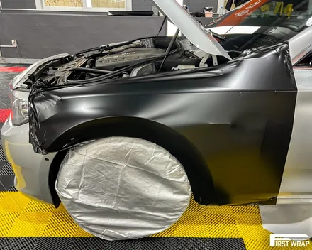 BMW 5GT 전체 차량 랩핑, 진리의 사틴 블랙 시공 / 안산, 시흥, 부천