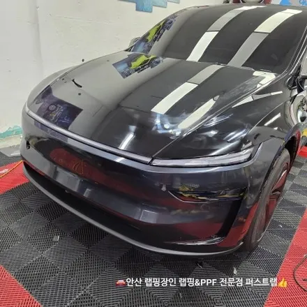 안산랩핑 추천, 테슬라 쥬니퍼 전체 오토벨벳 블랙 하이그로시 랩핑으로 프리미엄 완성! / 안산 단원 초지동