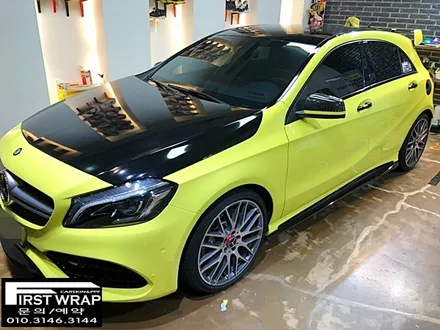 벤츠 a45amg 전체랩핑 에이버리슈프림 앰블런스옐로우랩핑 블랙유광포인트랩핑 목감랩핑 시흥랩핑 광명랩핑 안양랩핑 송도랩핑 배곧랩핑 안산랩핑 퍼스트랩카스킨 / 안산 단원 초지동