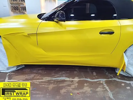 BMW신형Z4 20i 사틴옐로우전체랩핑 시흥랩핑 목감랩핑 광명랩핑 안양랩핑 안산랩핑 송도랩핑 배곧랩핑 일산랩핑 퍼스트랩카스킨 / 안산 단원 초지동