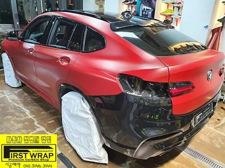 BMW X4M 3M2080 뱀파이어레드 전체랩핑 사틴랩핑 목감랩핑 시흥랩핑 광명랩핑 안양랩핑 안산랩핑 송도랩핑 배곧랩핑 퍼스트랩카스킨 / 안산 단원 초지동
