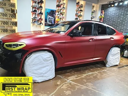BMW X4M 3M2080 뱀파이어레드 전체랩핑 사틴랩핑 목감랩핑 시흥랩핑 광명랩핑 안양랩핑 안산랩핑 송도랩핑 배곧랩핑 퍼스트랩카스킨 / 안산 단원 초지동