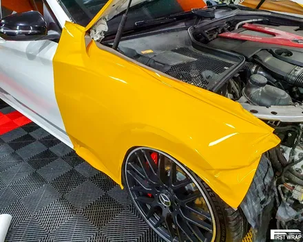 안산 랩핑, 벤츠 C클래스 C43 AMG 산뜻한 썬플라워 전체 시공 / 안산, 시흥, 부천