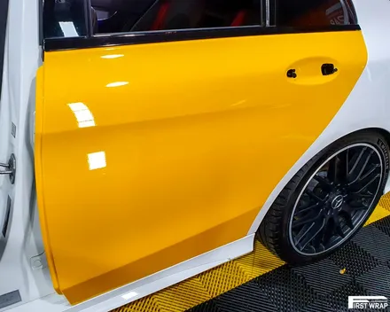 안산 랩핑, 벤츠 C클래스 C43 AMG 산뜻한 썬플라워 전체 시공 / 안산, 시흥, 부천
