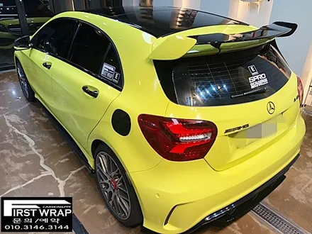 벤츠 a45amg 전체랩핑 에이버리슈프림 앰블런스옐로우랩핑 블랙유광포인트랩핑 목감랩핑 시흥랩핑 광명랩핑 안양랩핑 송도랩핑 배곧랩핑 안산랩핑 퍼스트랩카스킨 / 안산 단원 초지동